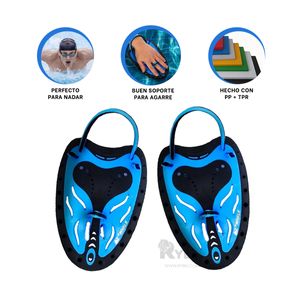 Manopla de Natacion para Entrenamiento Intensivo en Negro