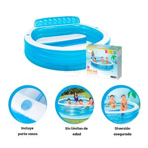 Piscina Divertida Liviana en Celeste Y+Papel de Regalo