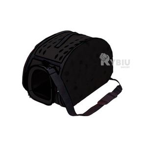 Transportador de Goma para Mascotas con Huellitas Negro