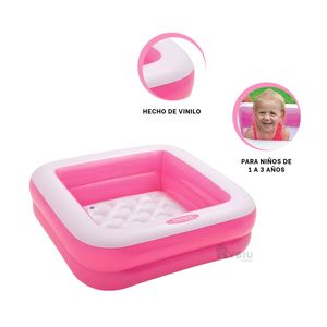 Piscina con Bordes Suaves de Color Rosado Y+Papel de Regalo