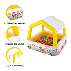 Piscina Toldo Resistente en Multicolor Y+Papel de Regalo