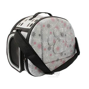 Transportador de Goma para Mascotas con Huellitas Plomo