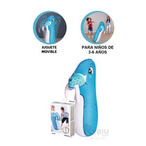 Porfiado de Foca para Divertirse en Piscina Color Celeste