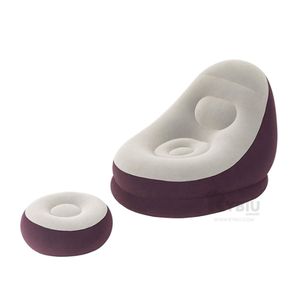 Sofa Multifuncional Inflable de Color Guinda Oscuro