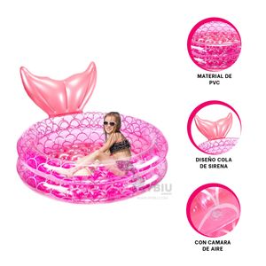 Piscina para Niñas de Color Rosado Y+Papel de Regalo