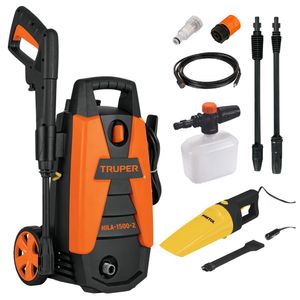 Hidrolavadora 1500 Psi Truper + Aspiradora para Auto 12v 102095-22090