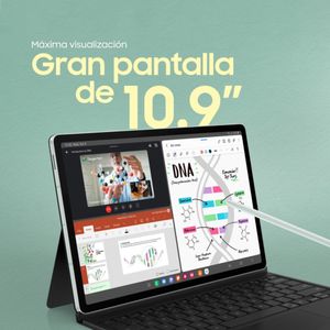 Tablet Samsung Galaxy Tab S9 FE 10.9" 5G, 128GB, 6GB ram, 2304x1440 (WUXGA+), cámara principal 8MP, frontal 12MP, gris