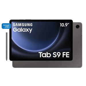 Tablet Samsung Galaxy Tab S9 FE 10.9" 5G, 128GB, 6GB ram, 2304x1440 (WUXGA+), cámara principal 8MP, frontal 12MP, gris