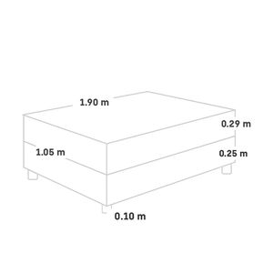 Cama Paraiso Lifestyles Pocket 1.5 Plazas