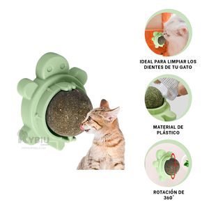 Bola Limpia Dientes para Gatos Mantiene Boca Limpia Verde