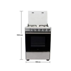 Cocina de Pie a Gas FDV Class 60 4 Hornillas Acero 60cm Gris con Horno