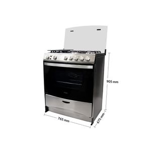 Cocina de pie a gas 30" Expert 76 Fdv 5 hornillas Acero Inoxidable