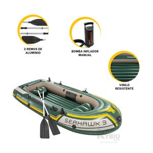 Bote Inflable Practico para Realizar Deporte Color Verde