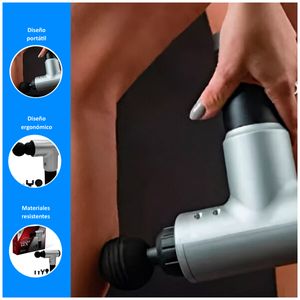 Masajeador Facial Gun Eléctrico Portátil | Gris