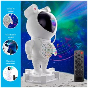 Astronauta Proyector Led Decoración Galaxia y Parlante Bluetooth