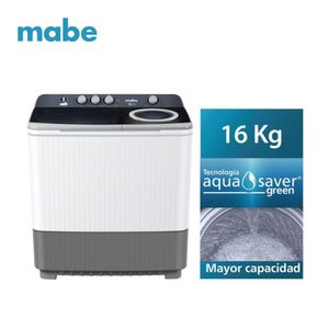 Lavadora Semiautomática Mabe 16 kg LMD6124PBBB0 Blanco