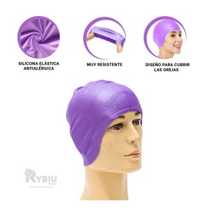 Gorro Acuatico de Material Resistente Lila Y+Papel de Regalo