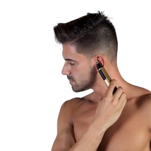 Rasuradora Recargable para Barba y Cortapelos Nasal/Orejas a Pilas + Kit de Aseo Power Touch Gold