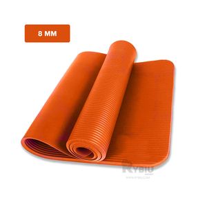 Mat de Yoga Resistente y Duradero 8mm Color Anaranjado