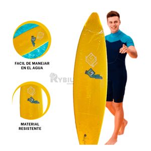 Tabla de Surf Ideal para la Playa de Color Amarillo