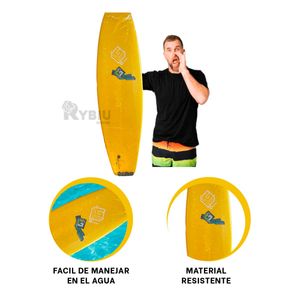 Tabla Hidrodinamica para Surfistas en Amarillo Y+Stickers