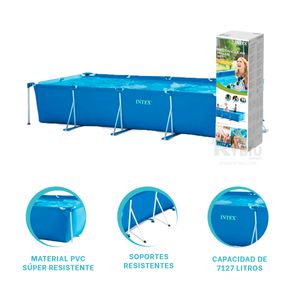 Piscina de Forma Rectangular en Azul Y+Papel de Regalo