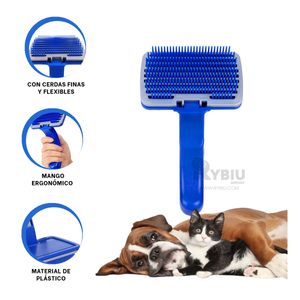 Cepillo Pets Material Antiestatico Azul Y+Papel de Regalo