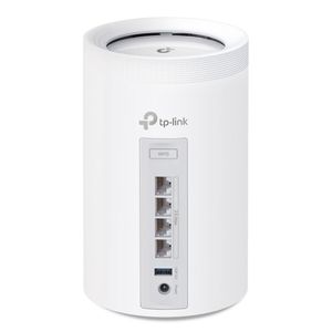 Sistema Mesh TP-Link Deco BE65 BE11000 Wi-Fi 7, 5760 Mbps en 6GHz, 4320 Mbps en 5GHz y 574 Mbps en 2.4 GHz, 4 puertos, cobertura 428m2, blanco
