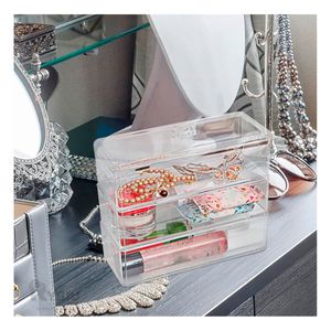 Caja Practica de 3 Divisiones Tono Transparente Y+Agendita