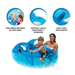 Flotador de Vinilo en Color Azul Y+Stickers