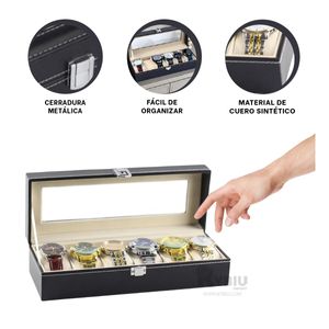 Caja de Acrilico Moderno con 3 Divisiones en Transparente