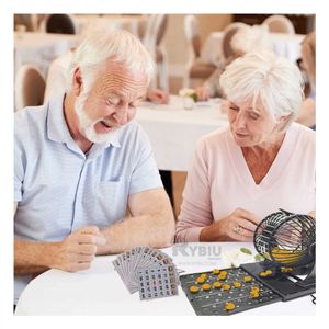 Bingo para Jugar con Amigos y Familia Centro de Metal Negro