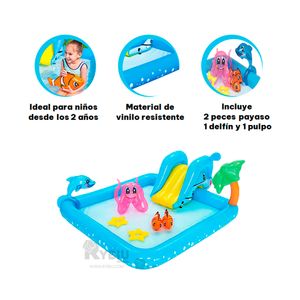 Centro de Juego Infantil en Celeste Y+Papel de Regalo