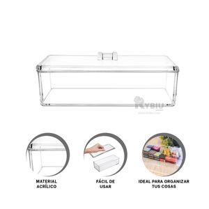 Caja para Organizar con Tapa Transparente Y+Papel de Regalo