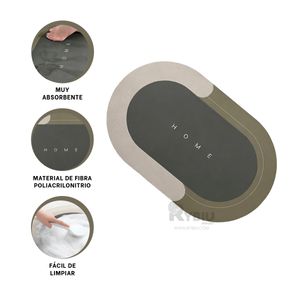 Tapete Forma Ovalada en Color Marron Y+Papel de Regalo