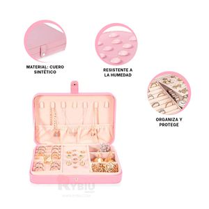 Joyero Organizador para Señoritas Color Rosado