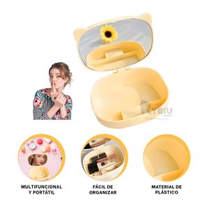 Caja con Compartimentos en Color Amarillo Y+Papel de Regalo