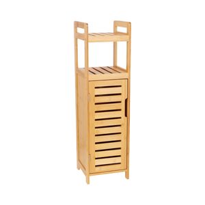 Mueble Repisa Bambú con Puerta 23 x 23 x 82 cm