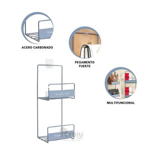 Organizador de 2 Niveles para Carteras en Color Azul