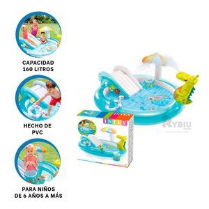 Centro de Juego Infable en Celeste Y+Papel de Regalo