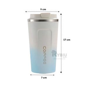 Vaso con Medicion de Calor de Color Blanco Y+Papel de Regalo