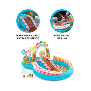 Juego Divertido Inflable para Piscina Candy Y+Stickers
