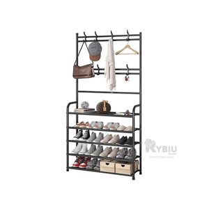 Zapatera con Perchero en Negro Y+Agendita