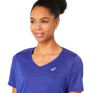 Polo ASICS Race V-Neck Ss Top Eggplant/Night Shade Mujer