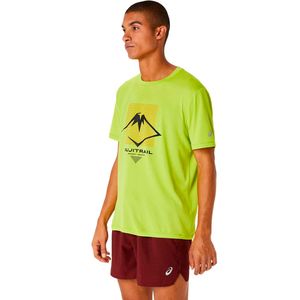 Polo ASICS Fujitrail Logo Ss Top M Lime/Black Hombre