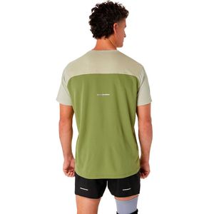 Polo ASICS Race Ss Top M Dried Leaf Green/Cactus Hombre