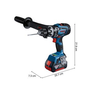 Taladro Percutor GSB 18V-150 C Biturbo Bosch + 2 Baterías + Cargador + Maletín