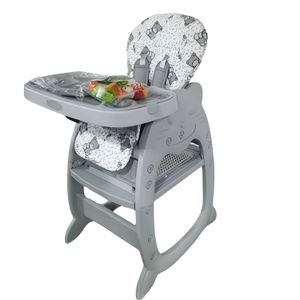 Silla carpeta HI BABY GATO 3 en 1 Gris con Plato y Lego
