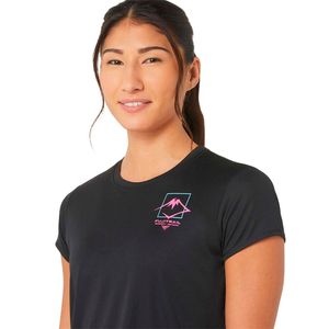 Polo ASICS Fujitrail Logo Ss Top W Black Mujer