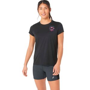 Polo ASICS Fujitrail Logo Ss Top W Black Mujer